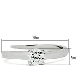 3W112 - Rhodium Brass Ring with AAA Grade CZ in Clear - Alamode - Flyclothing LLC