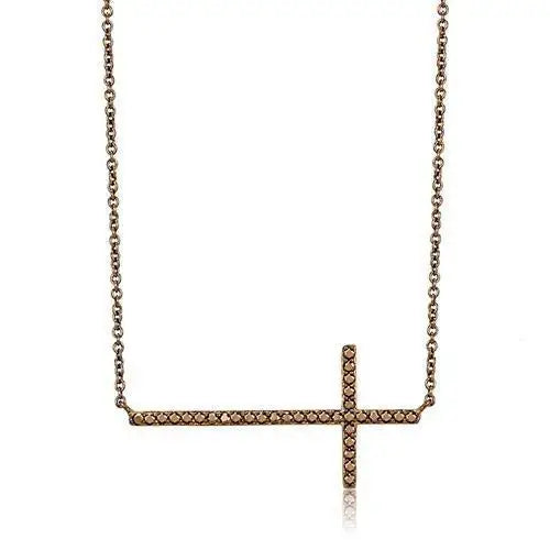 3W1131 - IP Coffee light Brass Chain Pendant with AAA Grade CZ in Light Coffee - Alamode - Flyclothing LLC
