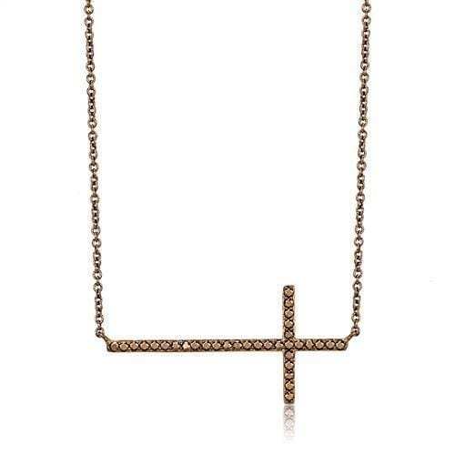 3W1131 - IP Coffee light Brass Chain Pendant with AAA Grade CZ in Light Coffee - Alamode - Flyclothing LLC