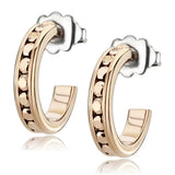 3W1142 - IP Rose Gold(Ion Plating) Brass Earrings with Top Grade Crystal in Metallic Light Gold - Alamode - Flyclothing LLC