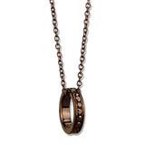 3W1143 - IP Coffee light Brass Chain Pendant with Top Grade Crystal  in Light Coffee - Alamode