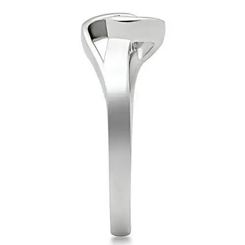 3W114 - Rhodium Brass Ring with AAA Grade CZ in Clear - Alamode - Flyclothing LLC