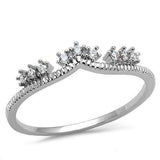 3W1226 - Rhodium Brass Ring with AAA Grade CZ in Clear - Alamode - Flyclothing LLC