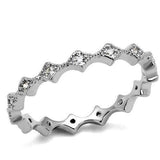 3W1231 - Rhodium Brass Ring with AAA Grade CZ in Clear - Alamode - Flyclothing LLC