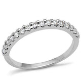 3W1232 - Rhodium Brass Ring with AAA Grade CZ in Clear - Alamode - Flyclothing LLC