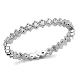3W1238 - Rhodium Brass Ring with AAA Grade CZ in Clear - Alamode - Flyclothing LLC