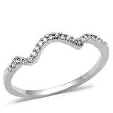 3W1239 - Rhodium Brass Ring with AAA Grade CZ  in Clear - Alamode