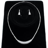 3W1245 - Rhodium Brass Jewelry Sets with AAA Grade CZ in Clear - Alamode - Flyclothing LLC