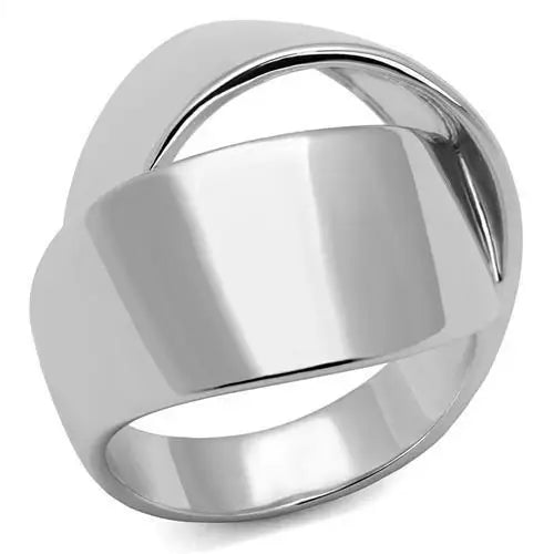 3W1311 - Rhodium Brass Ring with No Stone - Alamode - Flyclothing LLC