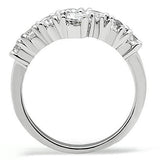 3W132 - Rhodium Brass Ring with AAA Grade CZ in Clear - Alamode - Flyclothing LLC
