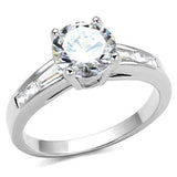 3W1341 - Rhodium Brass Ring with AAA Grade CZ in Clear - Alamode - Flyclothing LLC