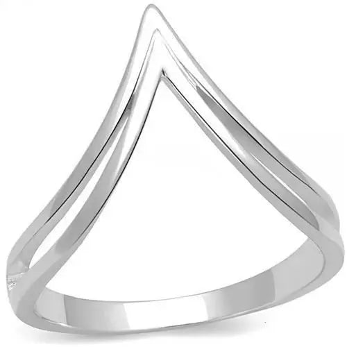 3W1383 - Rhodium 925 Sterling Silver Ring with No Stone - Alamode - Flyclothing LLC
