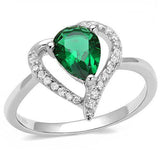 3W1384 - Rhodium 925 Sterling Silver Ring with Synthetic Synthetic Glass in Blue Zircon - Alamode - Flyclothing LLC