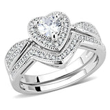 3W1508 - Rhodium Brass Ring with AAA Grade CZ in Clear - Alamode - Flyclothing LLC