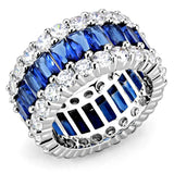 3W1527 - Rhodium Brass Ring with Synthetic in Montana - Alamode - Flyclothing LLC