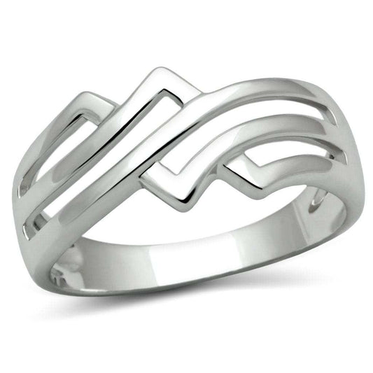 3W163 - Rhodium Brass Ring with No Stone - Alamode - Flyclothing LLC