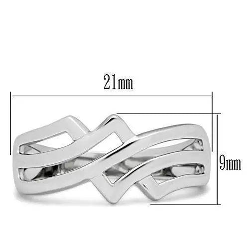 3W163 - Rhodium Brass Ring with No Stone - Alamode - Flyclothing LLC