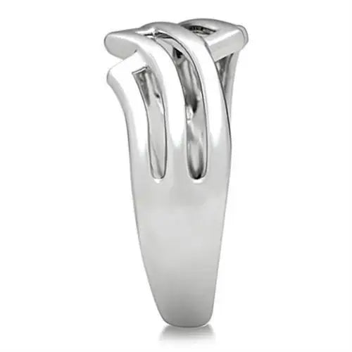 3W163 - Rhodium Brass Ring with No Stone - Alamode - Flyclothing LLC