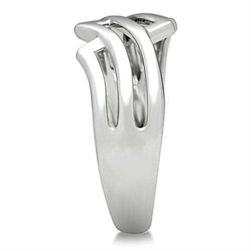 3W163 - Rhodium Brass Ring with No Stone - Alamode - Flyclothing LLC