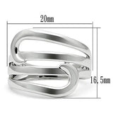 3W164 - Rhodium Brass Ring with No Stone - Alamode - Flyclothing LLC