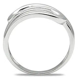3W164 - Rhodium Brass Ring with No Stone - Alamode