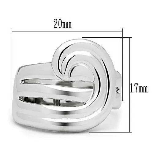 3W165 - Rhodium Brass Ring with No Stone - Alamode - Flyclothing LLC