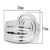 3W165 - Rhodium Brass Ring with No Stone - Alamode