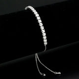 3W1667 - Rhodium Brass Bracelet with AAA Grade CZ in Clear - Alamode - Flyclothing LLC
