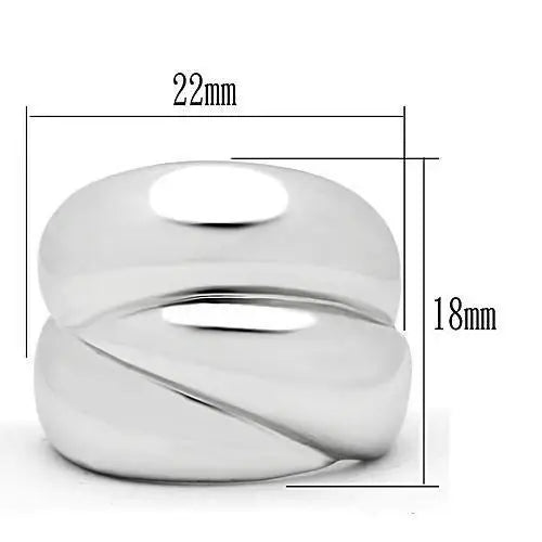 3W166 - Rhodium Brass Ring with No Stone - Alamode - Flyclothing LLC