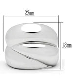 3W166 - Rhodium Brass Ring with No Stone - Alamode - Flyclothing LLC