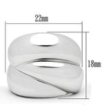 3W166 - Rhodium Brass Ring with No Stone - Alamode