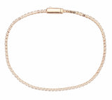 3W1681 - Rose Gold Brass Bracelet with AAA Grade CZ in Clear - Alamode - Flyclothing LLC