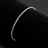 3W1682 - Rhodium Brass Bracelet with AAA Grade CZ in Clear - Alamode