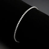 3W1685 - Rhodium Brass Bracelet with AAA Grade CZ in Clear - Alamode - Flyclothing LLC