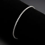 3W1685 - Rhodium Brass Bracelet with AAA Grade CZ in Clear - Alamode