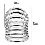3W168 - Rhodium Brass Ring with No Stone - Alamode - Flyclothing LLC