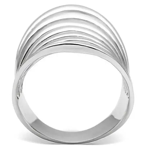 3W168 - Rhodium Brass Ring with No Stone - Alamode - Flyclothing LLC