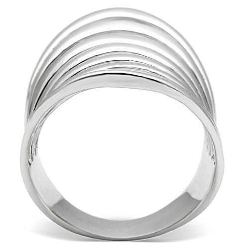 3W168 - Rhodium Brass Ring with No Stone - Alamode - Flyclothing LLC