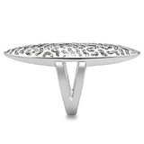 3W169 - Rhodium Brass Ring with No Stone - Alamode