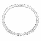 3W1700 - Rhodium Brass Bracelet with AAA Grade CZ in Clear - Alamode