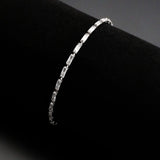 3W1706 - Rhodium Brass Bracelet with AAA Grade CZ in Clear