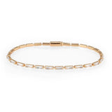 3W1708 - Rose Gold Brass Bracelet with AAA Grade CZ in Clear - Alamode - Flyclothing LLC