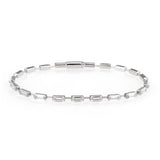 3W1709 - Rhodium Brass Bracelet with AAA Grade CZ in Clear - Alamode
