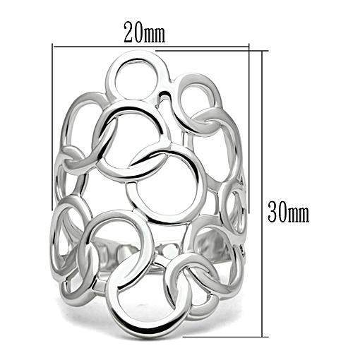 3W170 - Rhodium Brass Ring with No Stone - Alamode - Flyclothing LLC