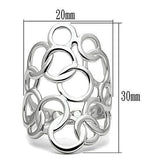 3W170 - Rhodium Brass Ring with No Stone - Alamode - Flyclothing LLC