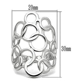 3W170 - Rhodium Brass Ring with No Stone