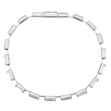 3W1712 - Rhodium Brass Bracelet with AAA Grade CZ in Clear - Alamode - Flyclothing LLC
