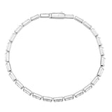 3W1715 - Rhodium Brass Bracelet with AAA Grade CZ in Clear - Alamode - Flyclothing LLC