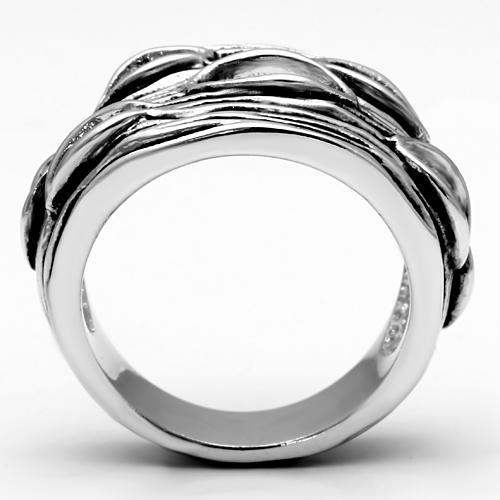 3W188 - Rhodium Brass Ring with No Stone - Alamode - Flyclothing LLC