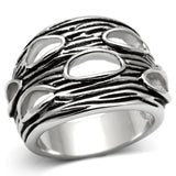 3W188 - Rhodium Brass Ring with No Stone - Alamode